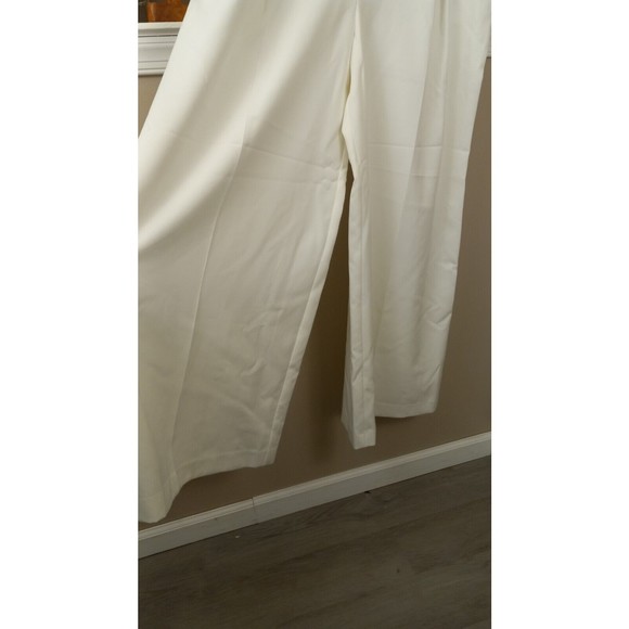 New York And Company Womens White Wide Leg Side Zip Dress Pants Size XXL - Picture 2 of 16